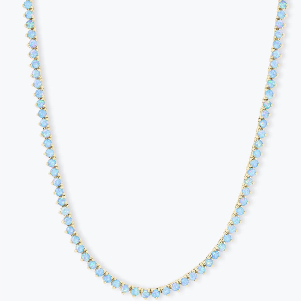 Melinda Maria Gold Necklace with Blue Opal Stations